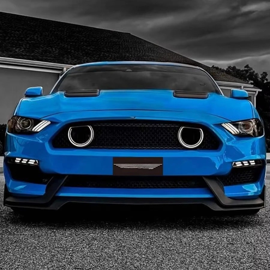 GT350 Style LED Turn Signal Front Bumper Grille Body Kits for 2018-2023 for Mustang New Car Bumpers